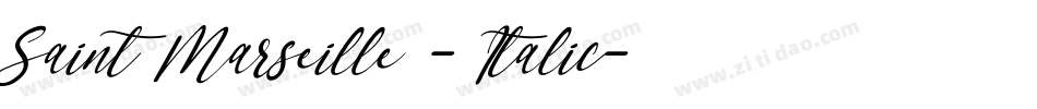 Saint Marseille - Italic字体转换